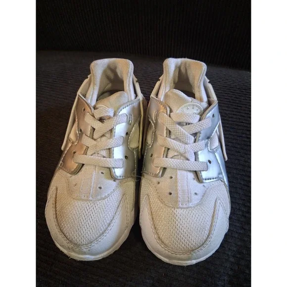 Nike Air Huarache Run TD White Toddler Shoes Size 7C 704950-110 Sneakers Baby - Picture 2 of 8